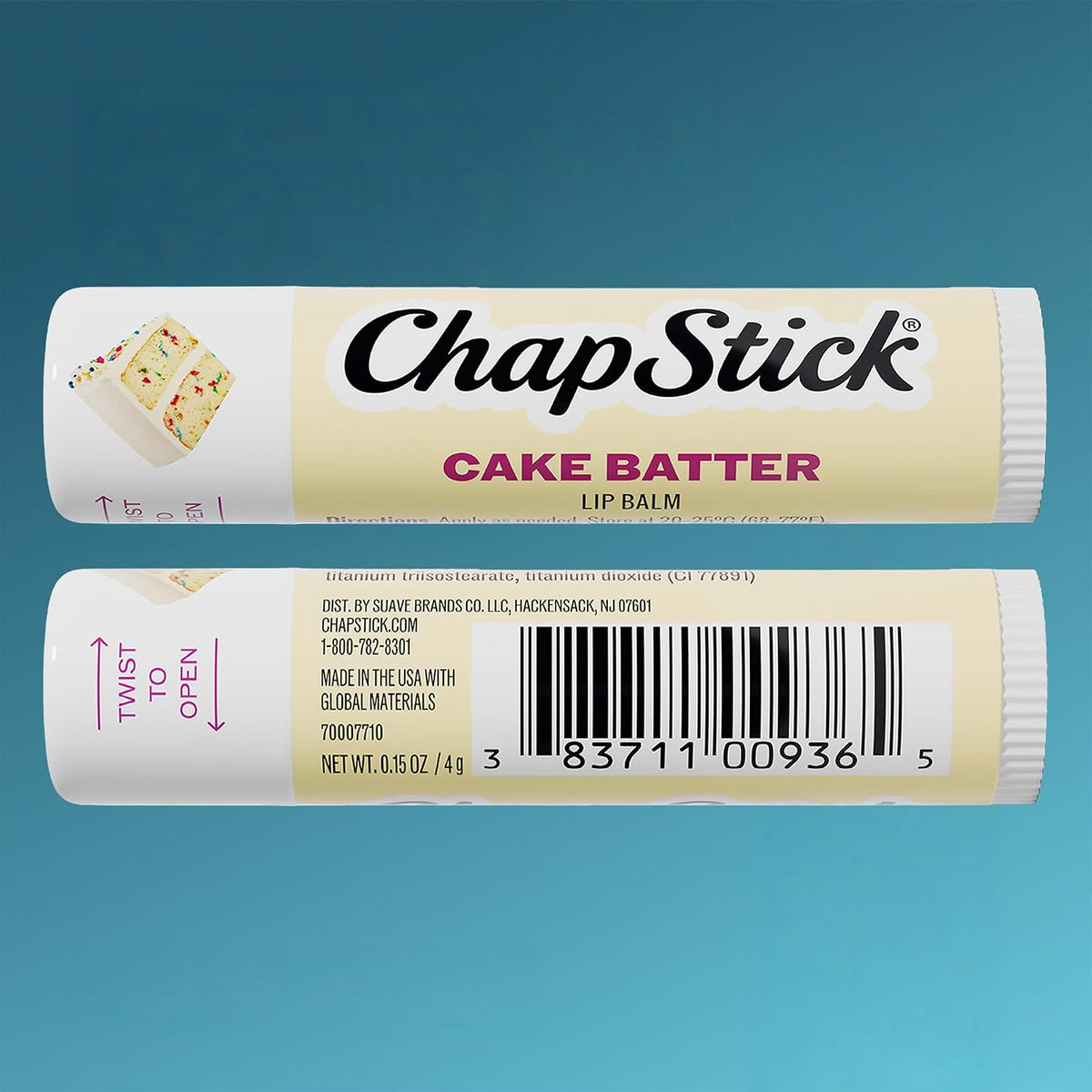Bulk Lip Balm, Cake Batter, 12-Pack – Delicious & Sweet Lip Moisturizer for Dry Lips, Birthday Gifts, Stocking Stuffers, 0.15 Oz Ea
