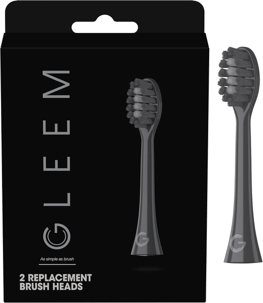 Toothbrush Replacement Brush Heads Refill, Black, 2 Count