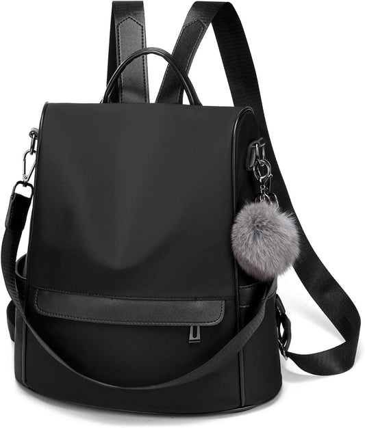 Women Backpack Purse Nylon Anti-Theft Fashion Casual Lightweight Travel Shoulder Bag