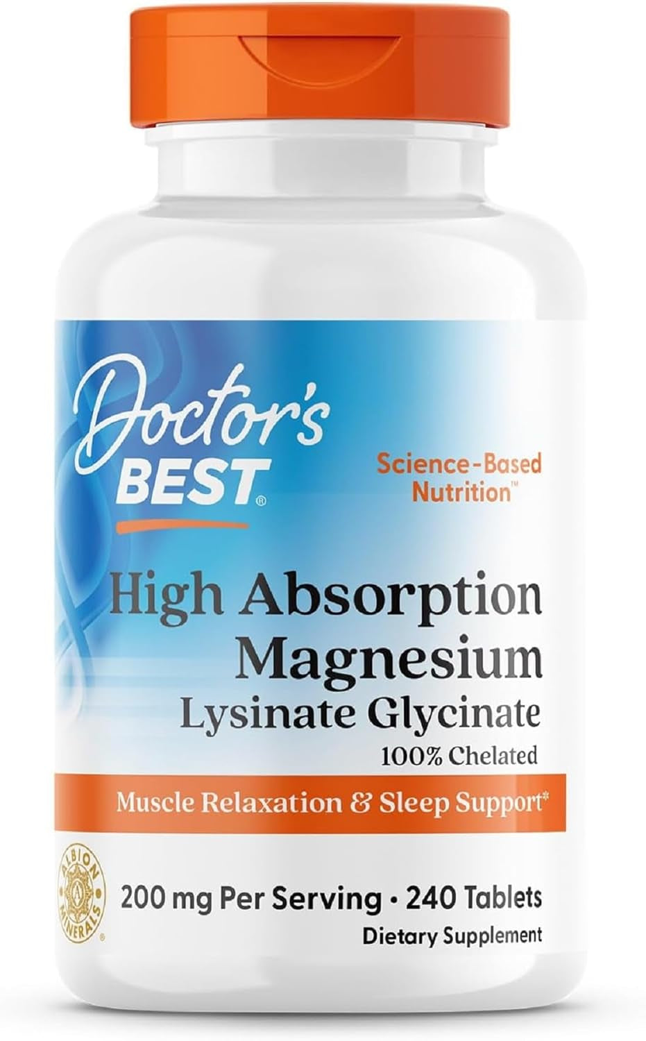 High Absorption Magnesium Glycinate Lysinate, 240 Count