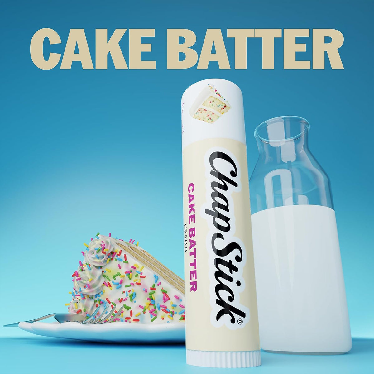 Bulk Lip Balm, Cake Batter, 12-Pack – Delicious & Sweet Lip Moisturizer for Dry Lips, Birthday Gifts, Stocking Stuffers, 0.15 Oz Ea