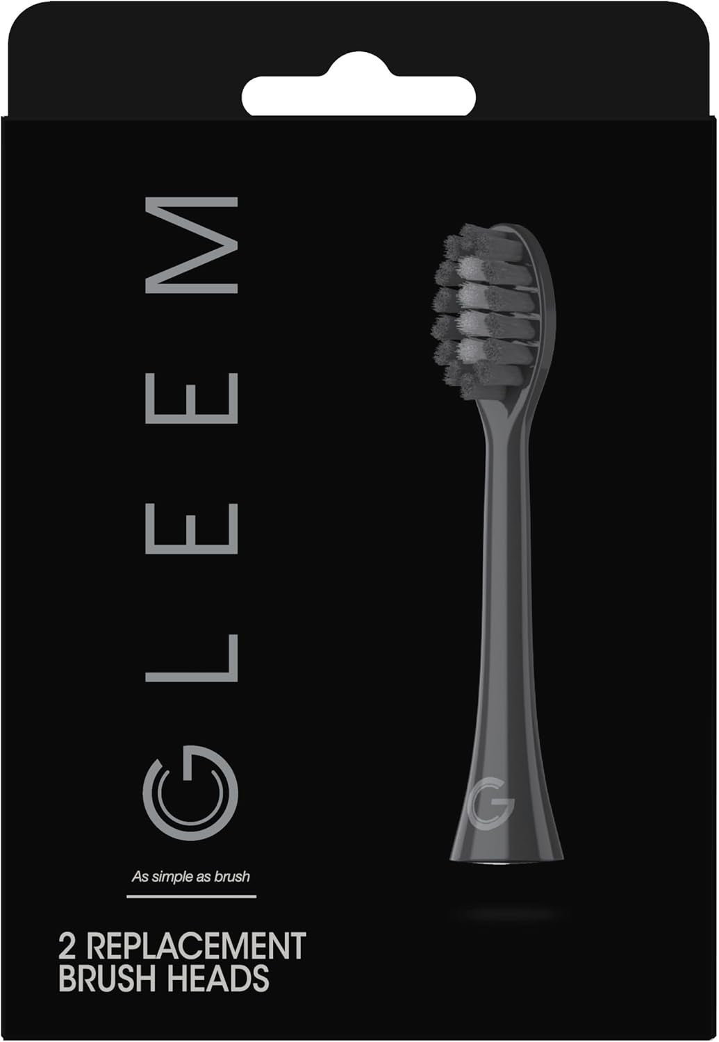 Toothbrush Replacement Brush Heads Refill, Black, 2 Count