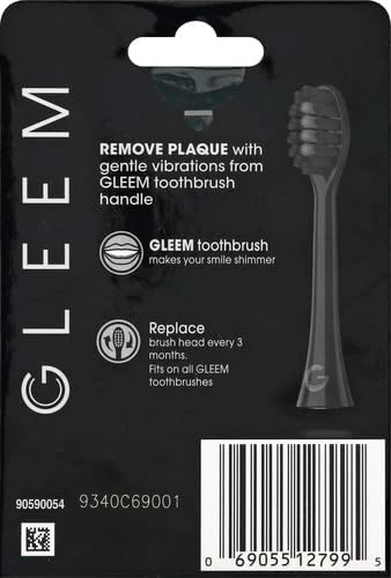 Toothbrush Replacement Brush Heads Refill, Black, 2 Count