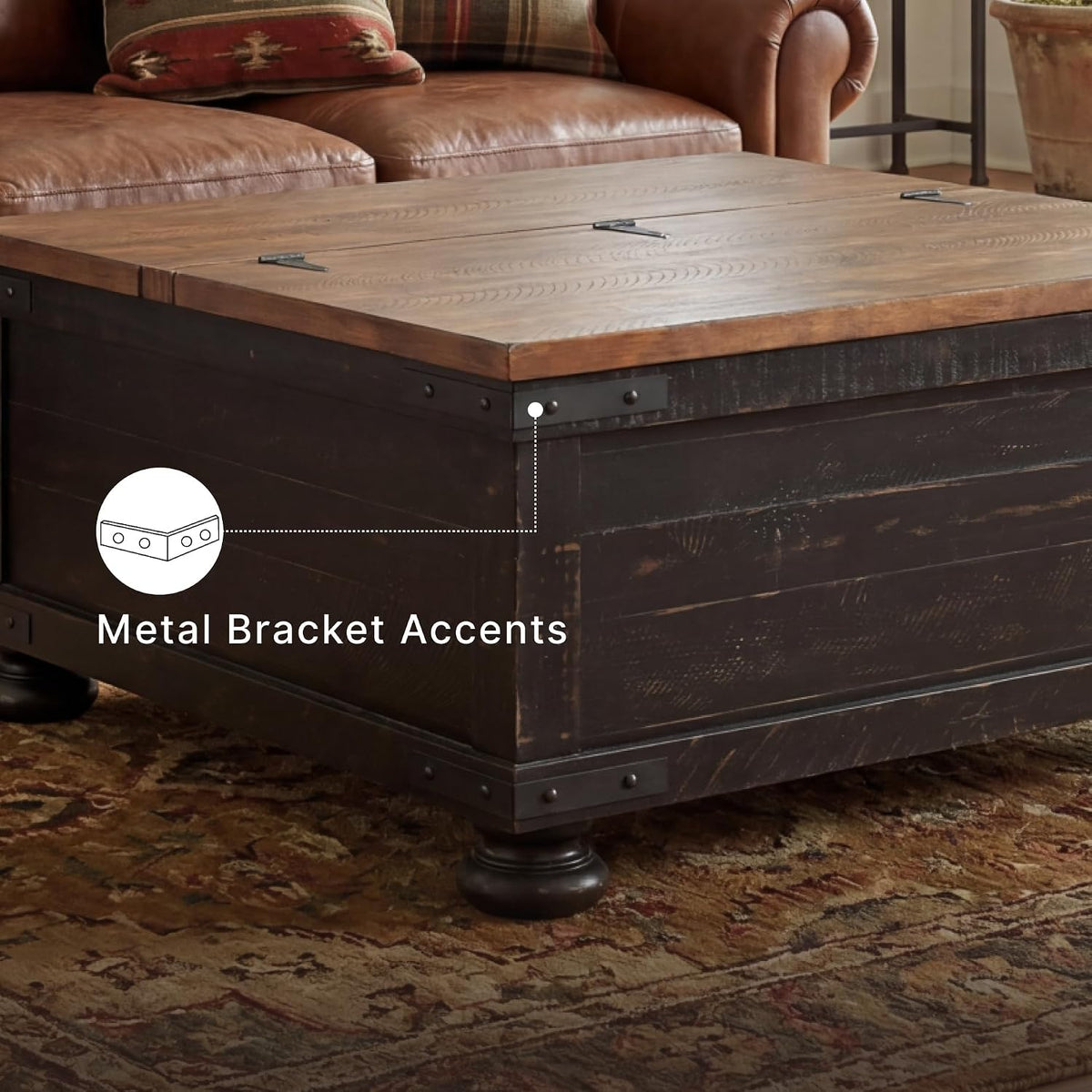 Signature Design by Ashley Lift Top Coffee Table with Storage, Farmhouse
